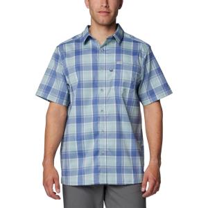 imageColumbia Mens Super Slack Tide Camp Shirt Short SleeveCrushed Blue Ombre Check