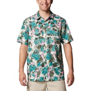 imageColumbia Mens Super Slack Tide Camp Shirt Short SleeveCypress Ikat Palms