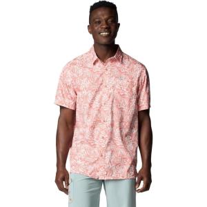imageColumbia Mens Super Slack Tide Camp Shirt Short SleeveFaded Peach Tunado Tonal