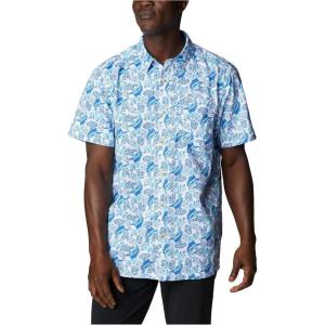 imageColumbia Mens Super Slack Tide Camp Shirt Short SleeveGulf Stream Block Party