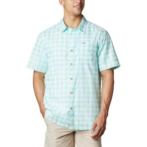 imageColumbia Mens Super Slack Tide Camp Shirt Short SleeveGulf Stream Palaka Plaid