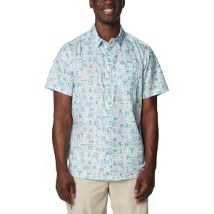 imageColumbia Mens Super Slack Tide Camp Shirt Short SleeveIcy Morn Fishtiki