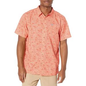 imageColumbia Mens Super Slack Tide Camp Shirt Short SleeveLight Coral Tallyfish