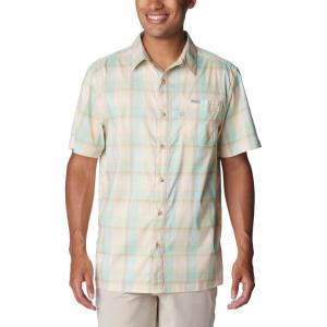imageColumbia Mens Super Slack Tide Camp Shirt Short SleeveNew Mint Ombre Check