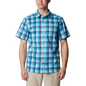 imageColumbia Mens Super Slack Tide Camp Shirt Short SleevePool Mid Gingham