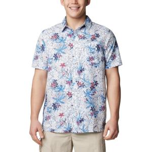 imageColumbia Mens Super Slack Tide Camp Shirt Short SleeveWhite Palmeria
