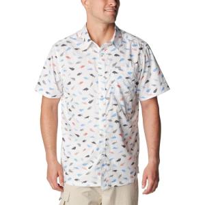 imageColumbia Mens Super Slack Tide Camp Shirt Short SleeveWhite Stars N Stripes