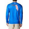 imageColumbia Mens Terminal Tackle PFG Statetriot Long SleeveBlue MacawWhite Fl