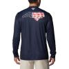 imageColumbia Mens Terminal Tackle PFG Statetriot Long SleeveCollegiate NavyWhite Nc
