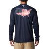 imageColumbia Mens Terminal Tackle PFG Statetriot Long SleeveCollegiate NavyWhite Usa