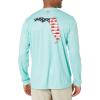 imageColumbia Mens Terminal Tackle PFG Statetriot Long SleeveGulf StreamWhite Fl