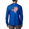 imageColumbia Mens Terminal Tackle PFG Statetriot Long SleeveVivid BlueWhite Tx