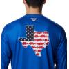 imageColumbia Mens Terminal Tackle PFG Statetriot Long SleeveVivid BlueWhite Tx