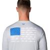 imageColumbia mens Terminal Tackle Pfg Fish Flag Long SleeveCool GreyVivid Blue