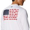 imageColumbia mens Terminal Tackle Pfg Fish Flag Long SleeveWhiteCollegiate Navy