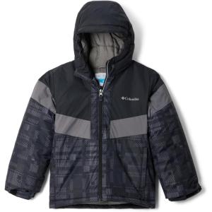 imageColumbia Boys Lightning Lift Iii Printed JacketBlack Warp PlaidCity Grey