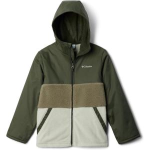 imageColumbia Boys Steens MTN Ii Novelty Hooded FleeceSafariStone GreenGreenscape