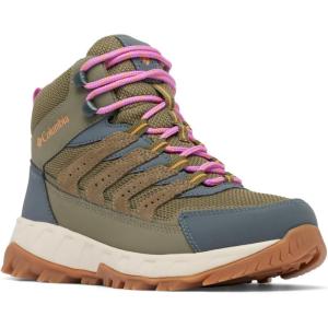 imageColumbia Womens Strata Trail Mid Waterproof Hiking ShoeStone GreenSunstone