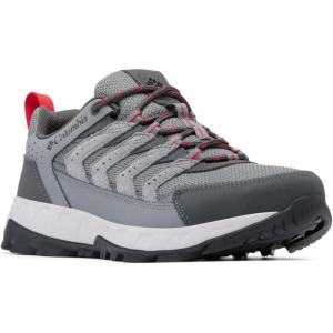 imageColumbia Mens Strata Trail Low Hiking ShoeTitanium Grey SteelMountain Red