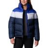 imageColumbia Womens Puffect Ii Colorblock JacketCollegiate NavySnowdriftClematis Blue