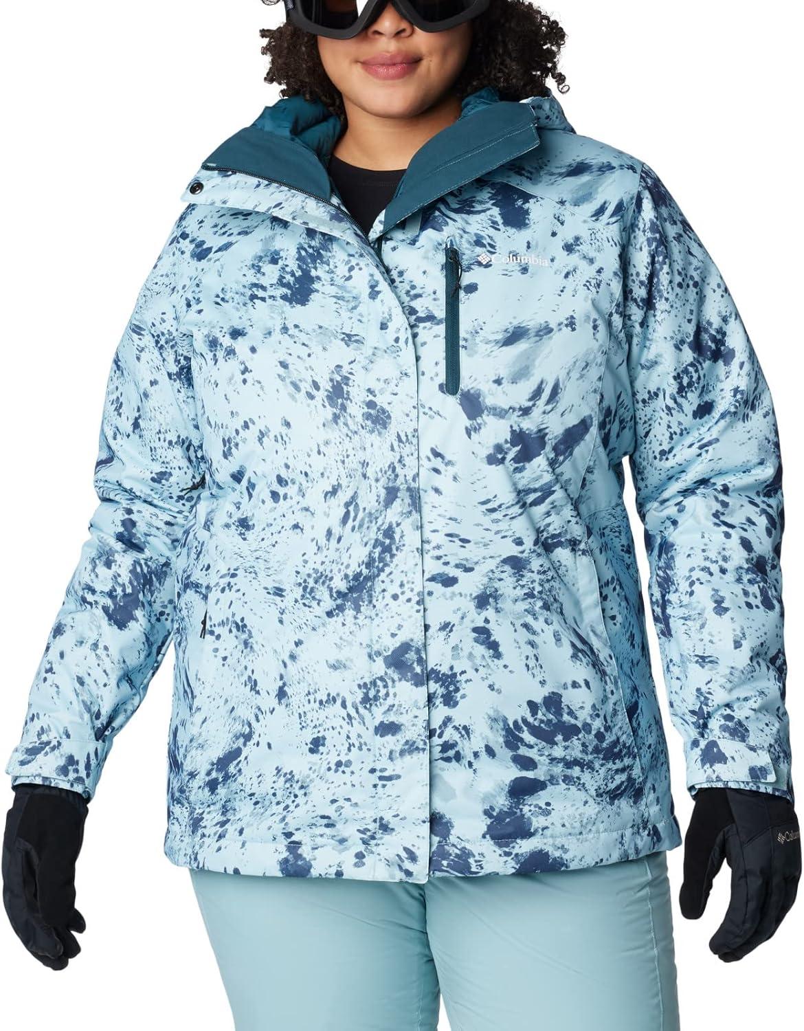 imageColumbia Womens Whirlibird IV Interchange Winter Jacket Waterproof ampamp BreathableAqua Haze Flurries Print