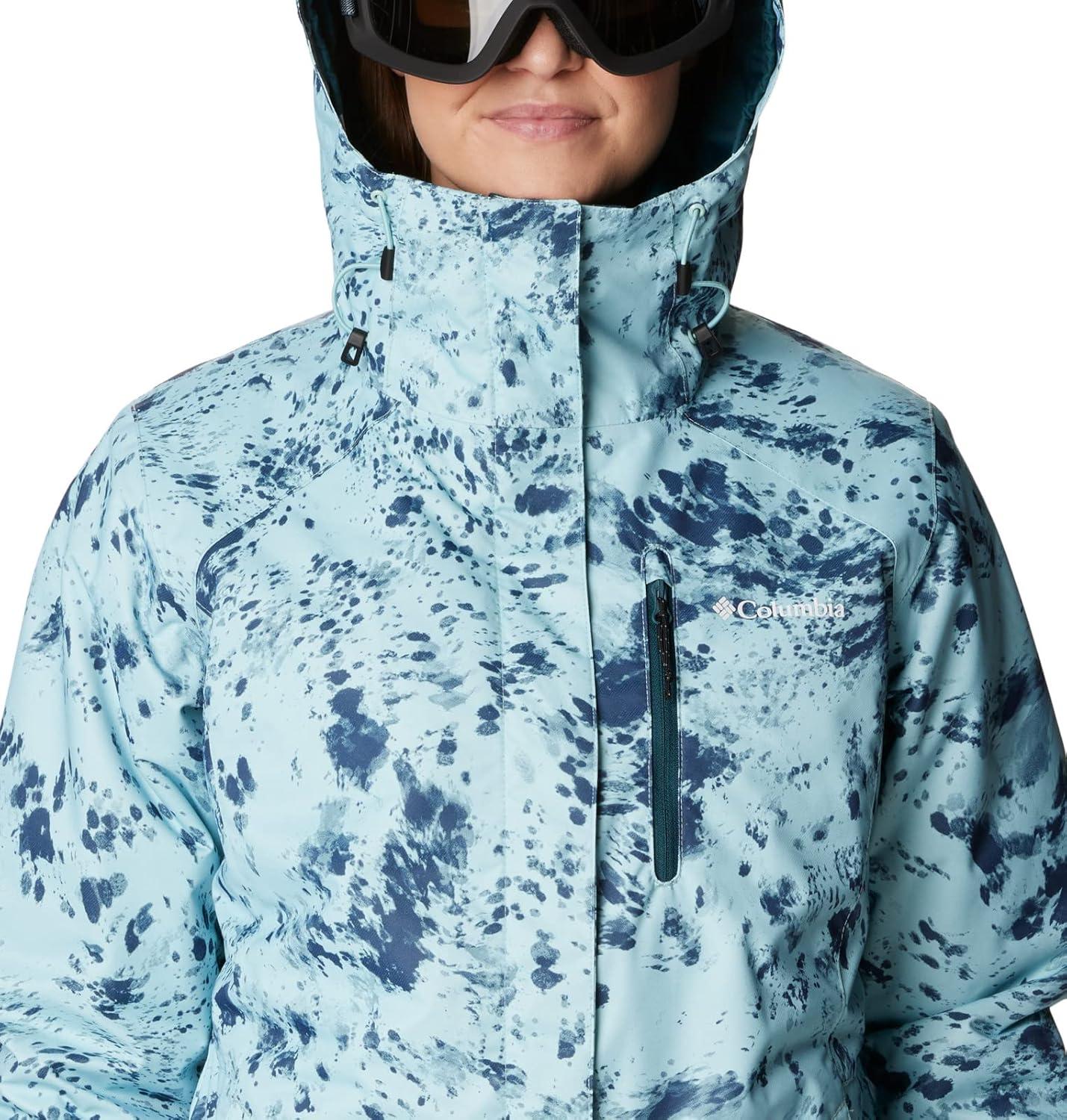 imageColumbia Womens Whirlibird IV Interchange Winter Jacket Waterproof ampamp BreathableAqua Haze Flurries Print