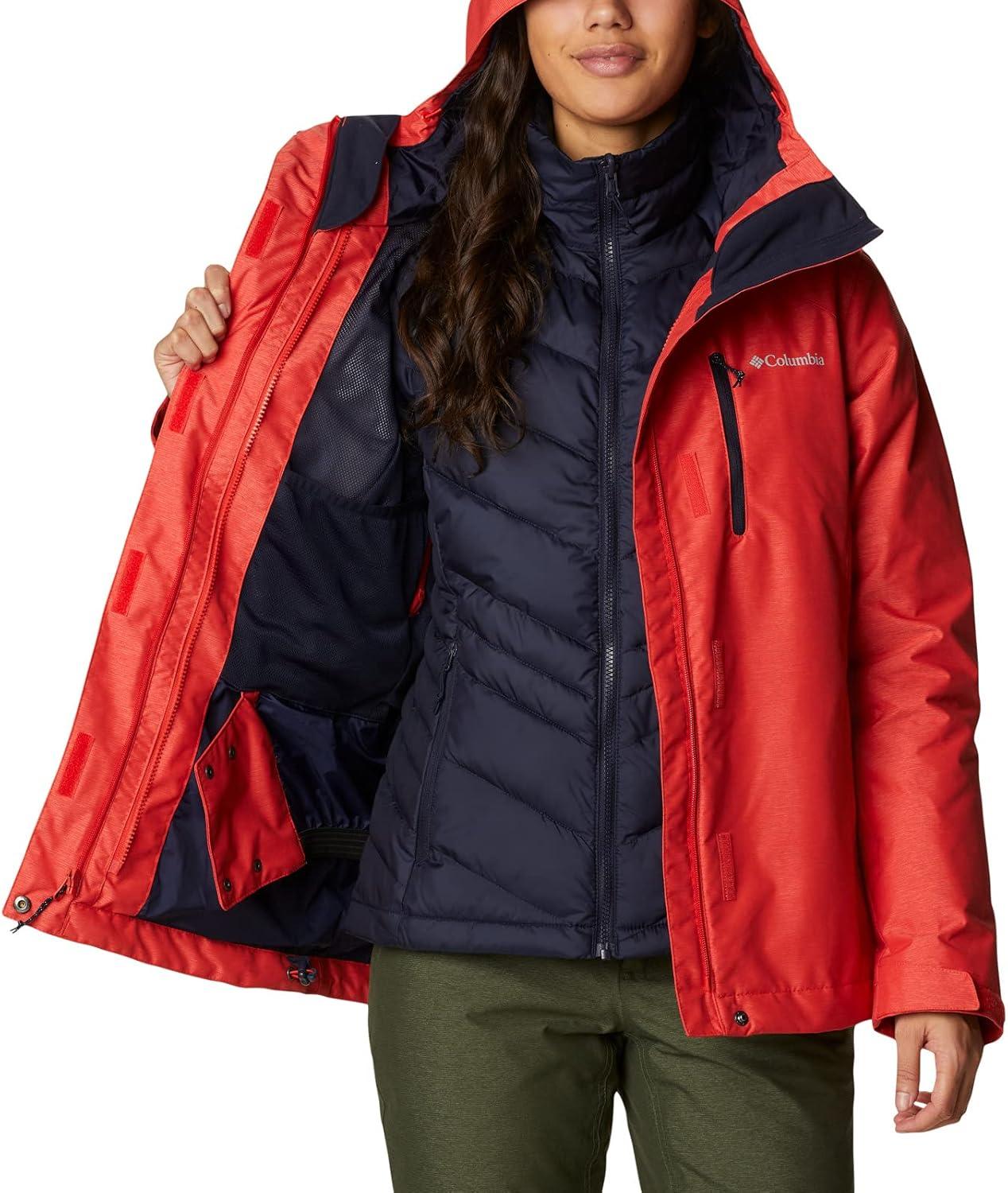 imageColumbia Womens Whirlibird IV Interchange Winter Jacket Waterproof ampamp BreathableBold Orange Crossdye