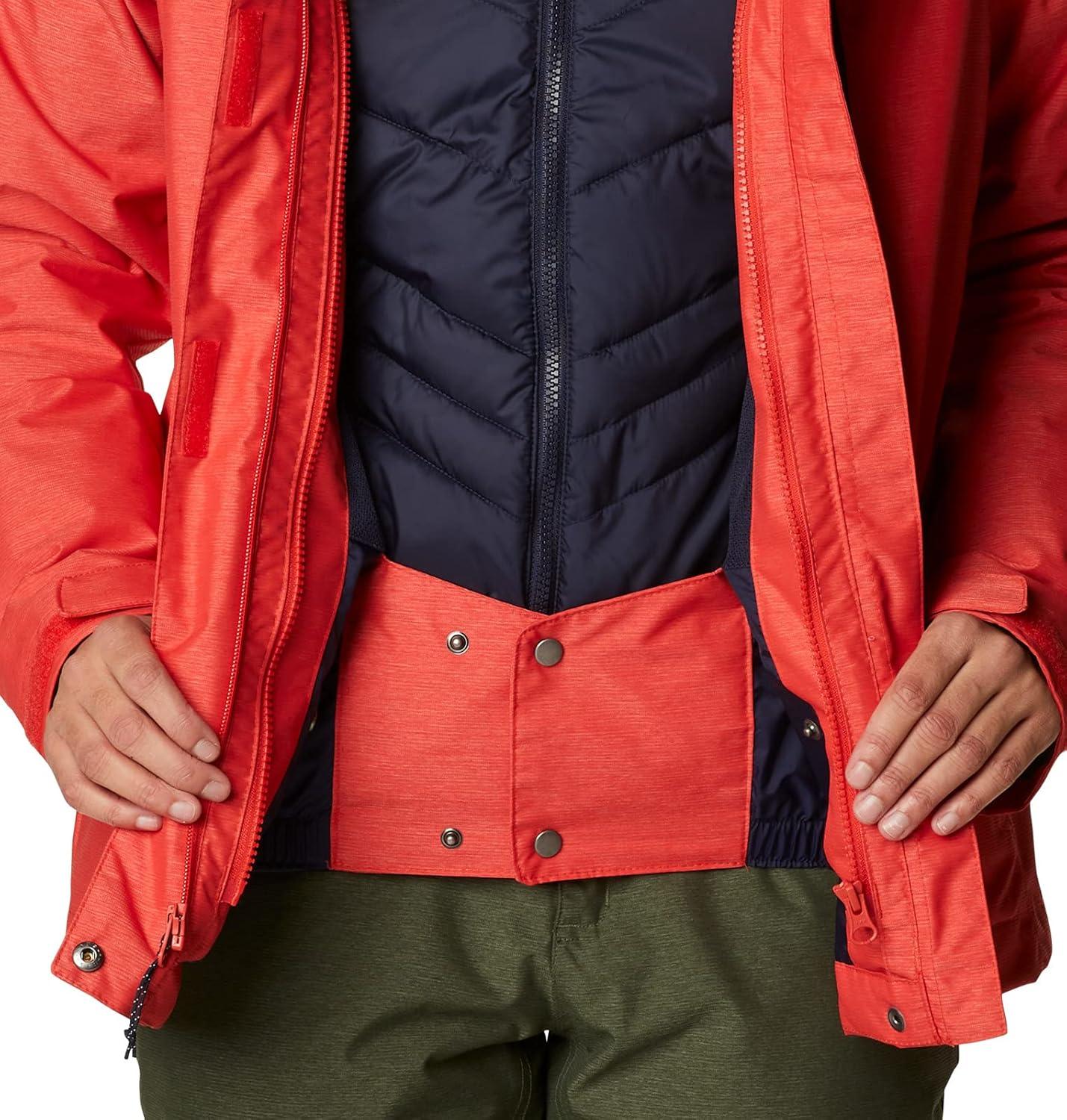 imageColumbia Womens Whirlibird IV Interchange Winter Jacket Waterproof ampamp BreathableBold Orange Crossdye