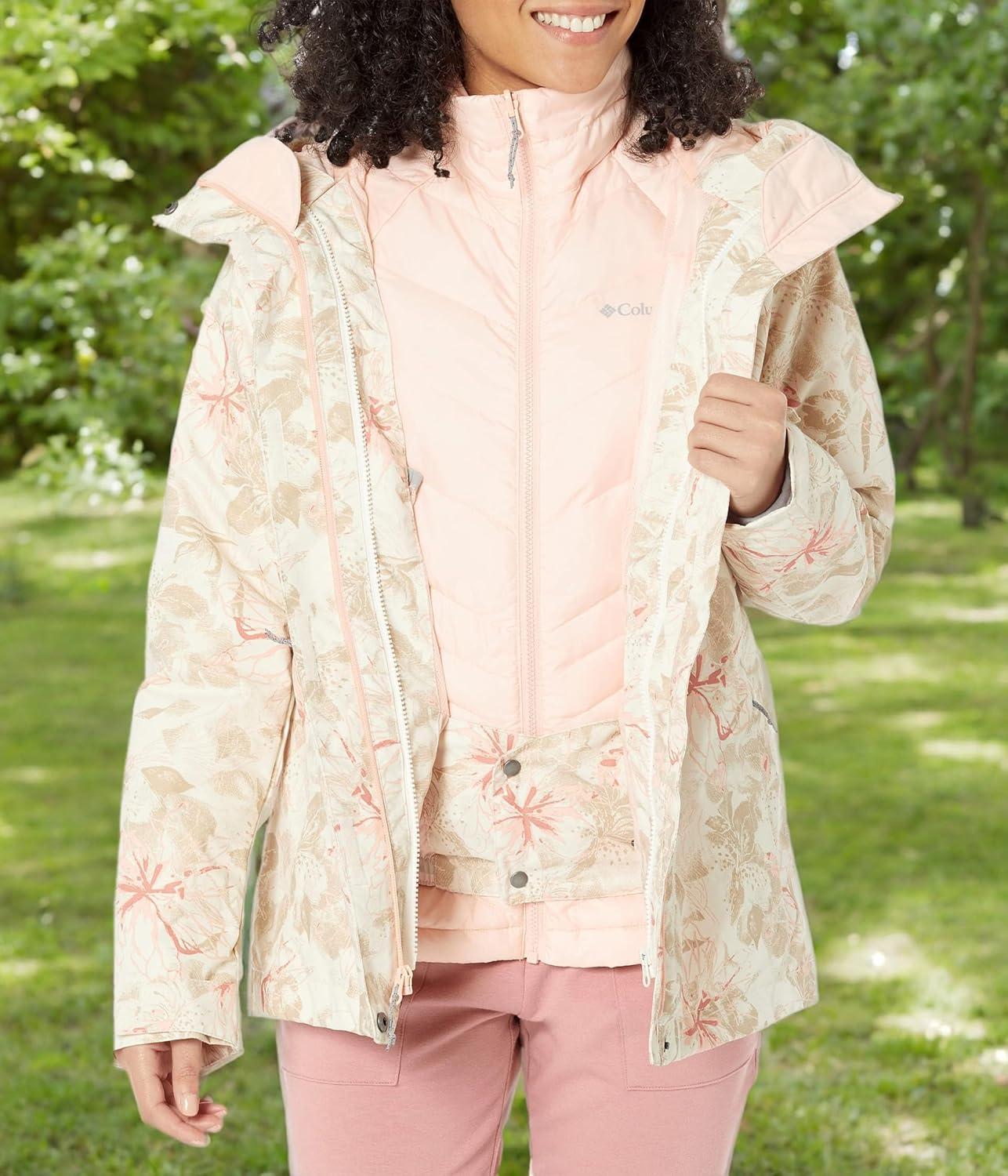 imageColumbia Womens Whirlibird IV Interchange Winter Jacket Waterproof ampamp BreathableChalk Aurelian Print