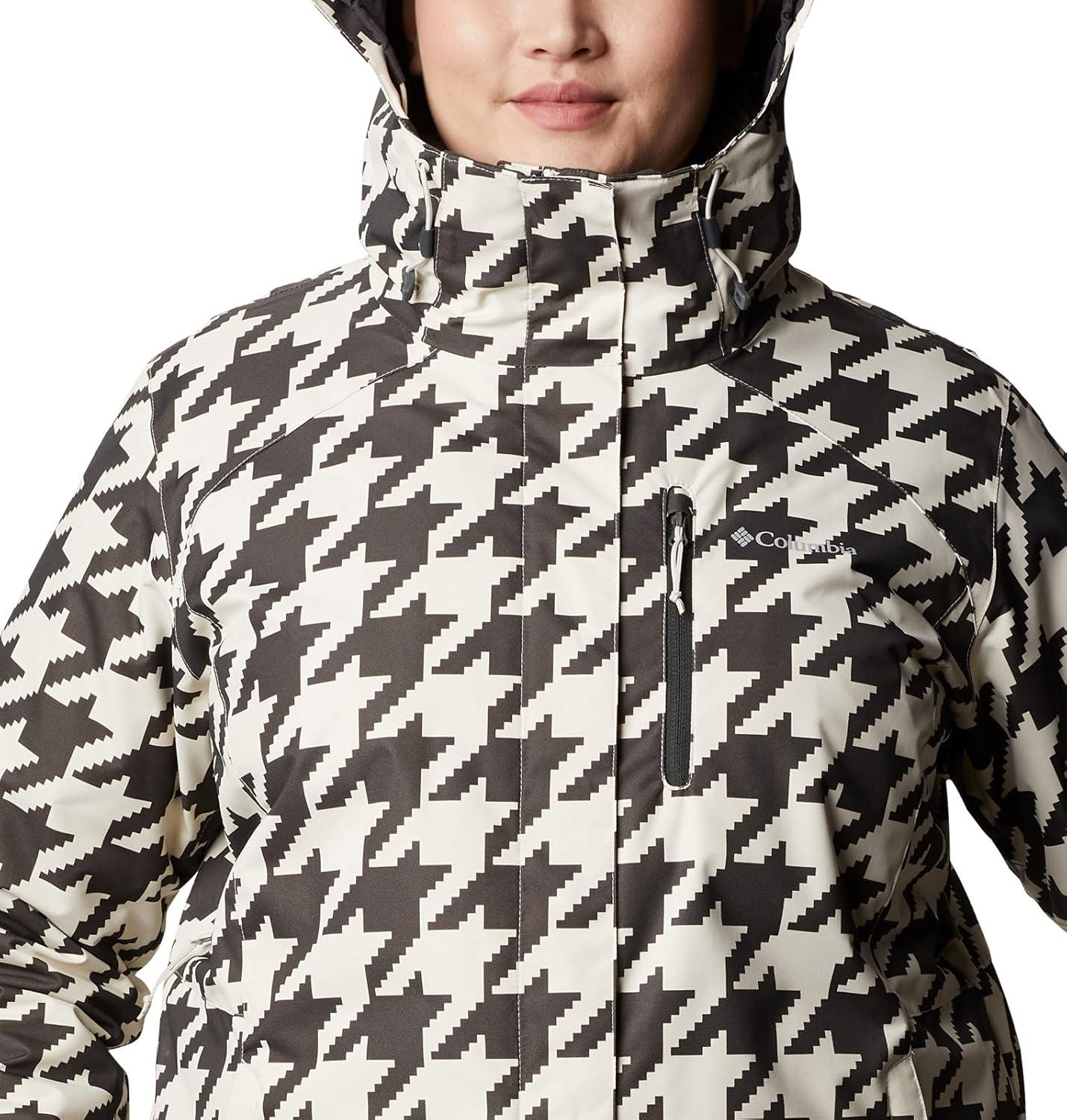 imageColumbia Womens Whirlibird IV Interchange Winter Jacket Waterproof ampamp BreathableChalk Houndstooth Print