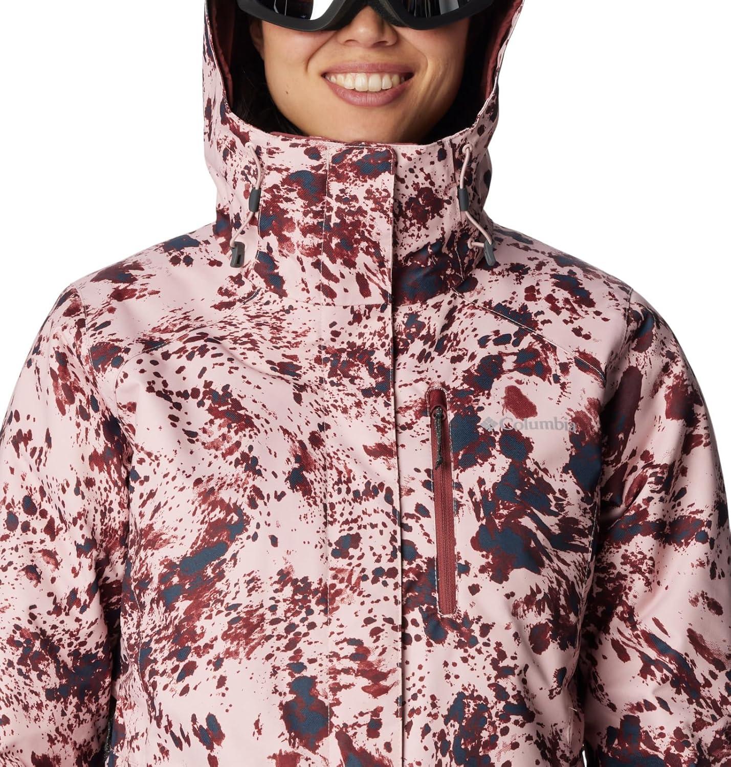 imageColumbia Womens Whirlibird IV Interchange Winter Jacket Waterproof ampamp BreathableDusty Pink Flurries Print