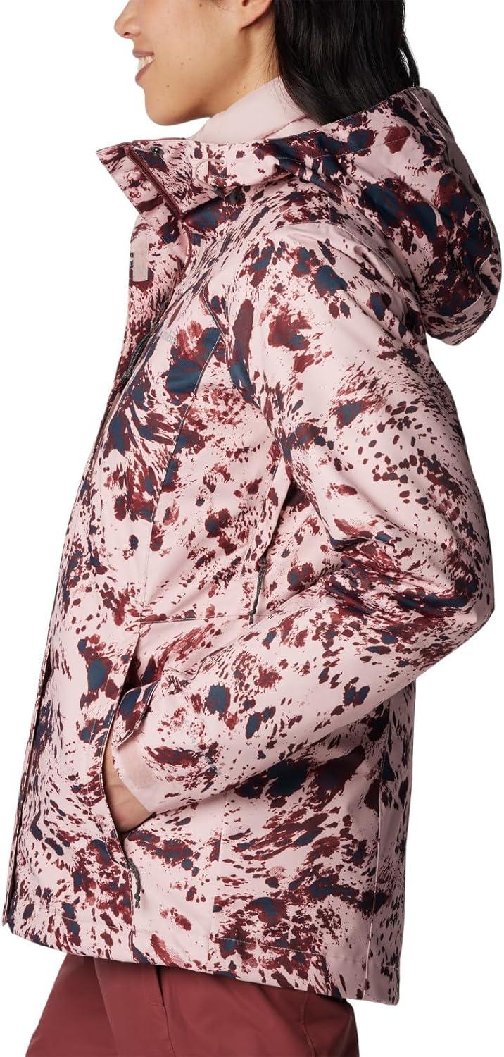 imageColumbia Womens Whirlibird IV Interchange Winter Jacket Waterproof ampamp BreathableDusty Pink Flurries Print