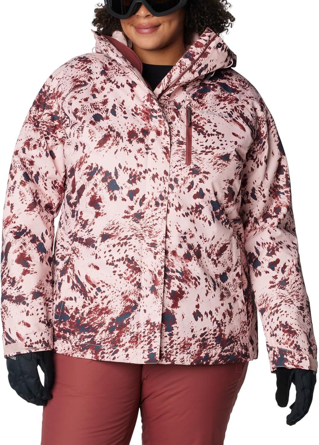 imageColumbia Womens Whirlibird IV Interchange Winter Jacket Waterproof ampamp BreathableDusty Pink Flurries Print
