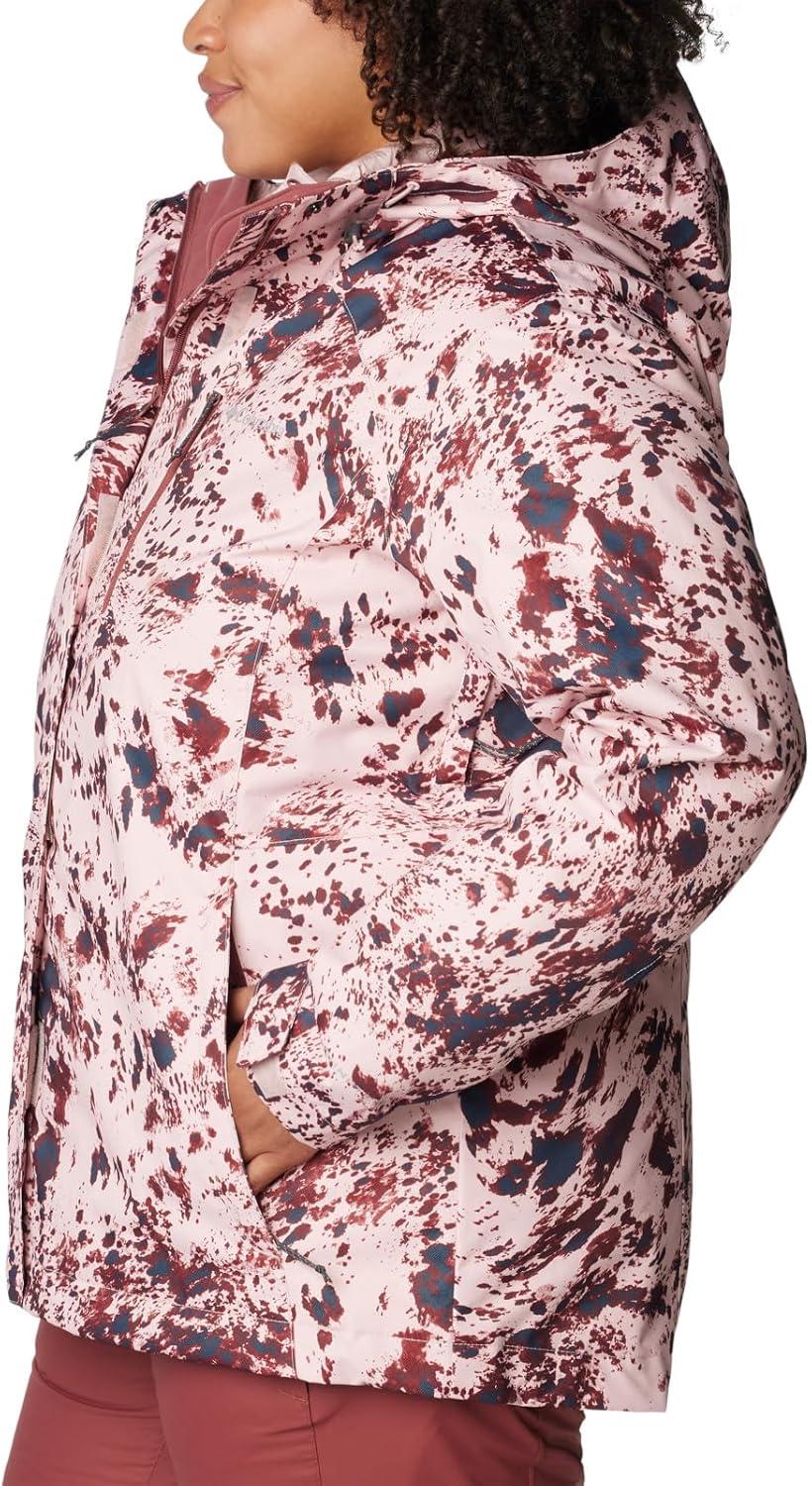 imageColumbia Womens Whirlibird IV Interchange Winter Jacket Waterproof ampamp BreathableDusty Pink Flurries Print