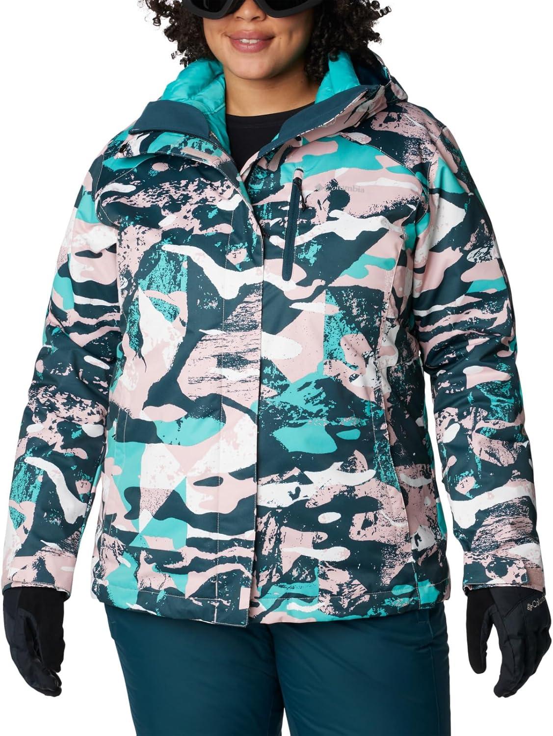 imageColumbia Womens Whirlibird IV Interchange Winter Jacket Waterproof ampamp BreathableDusty Pink Geoglacial Print