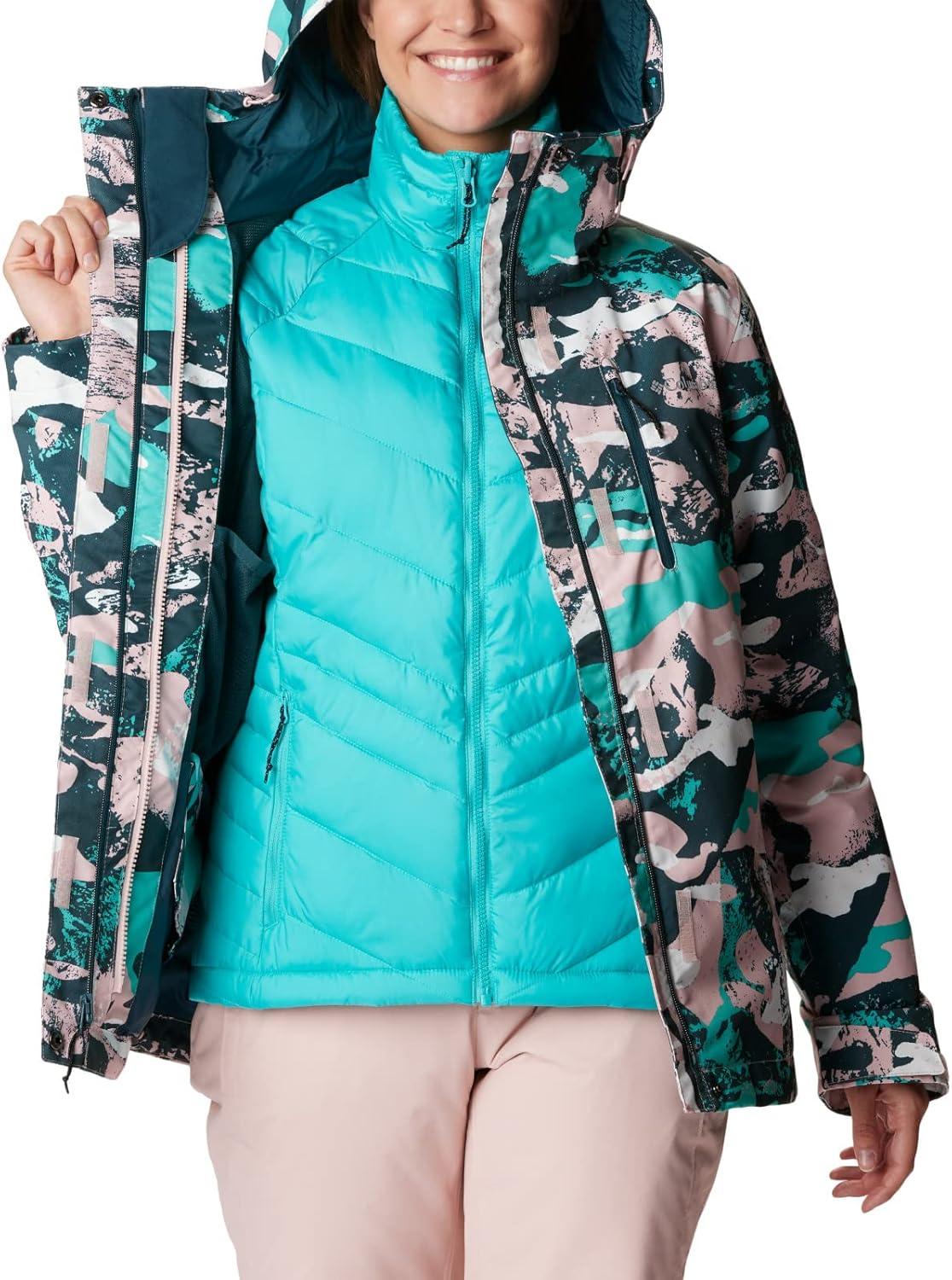 imageColumbia Womens Whirlibird IV Interchange Winter Jacket Waterproof ampamp BreathableDusty Pink Geoglacial Print