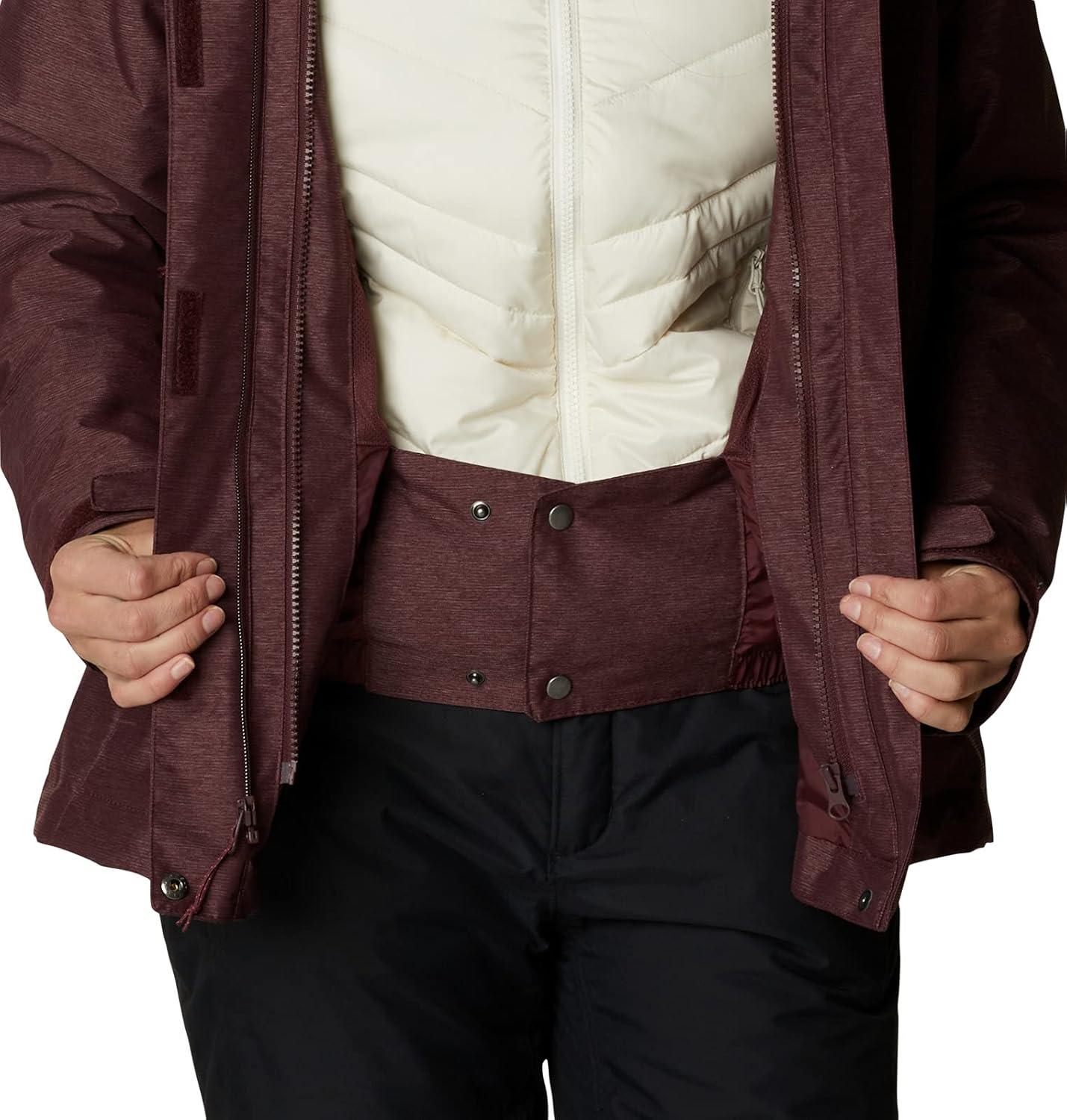 imageColumbia Womens Whirlibird IV Interchange Winter Jacket Waterproof ampamp BreathableMalbec Crossdye