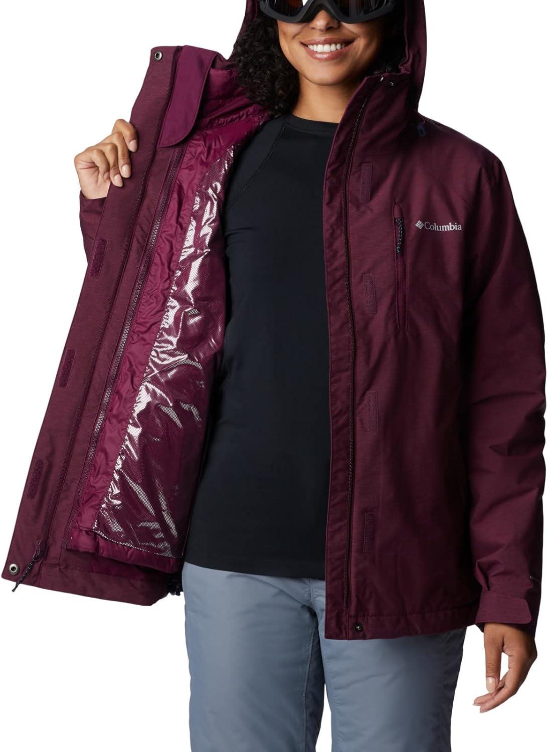 imageColumbia Womens Whirlibird IV Interchange Winter Jacket Waterproof ampamp BreathableMarionberry Crossdye