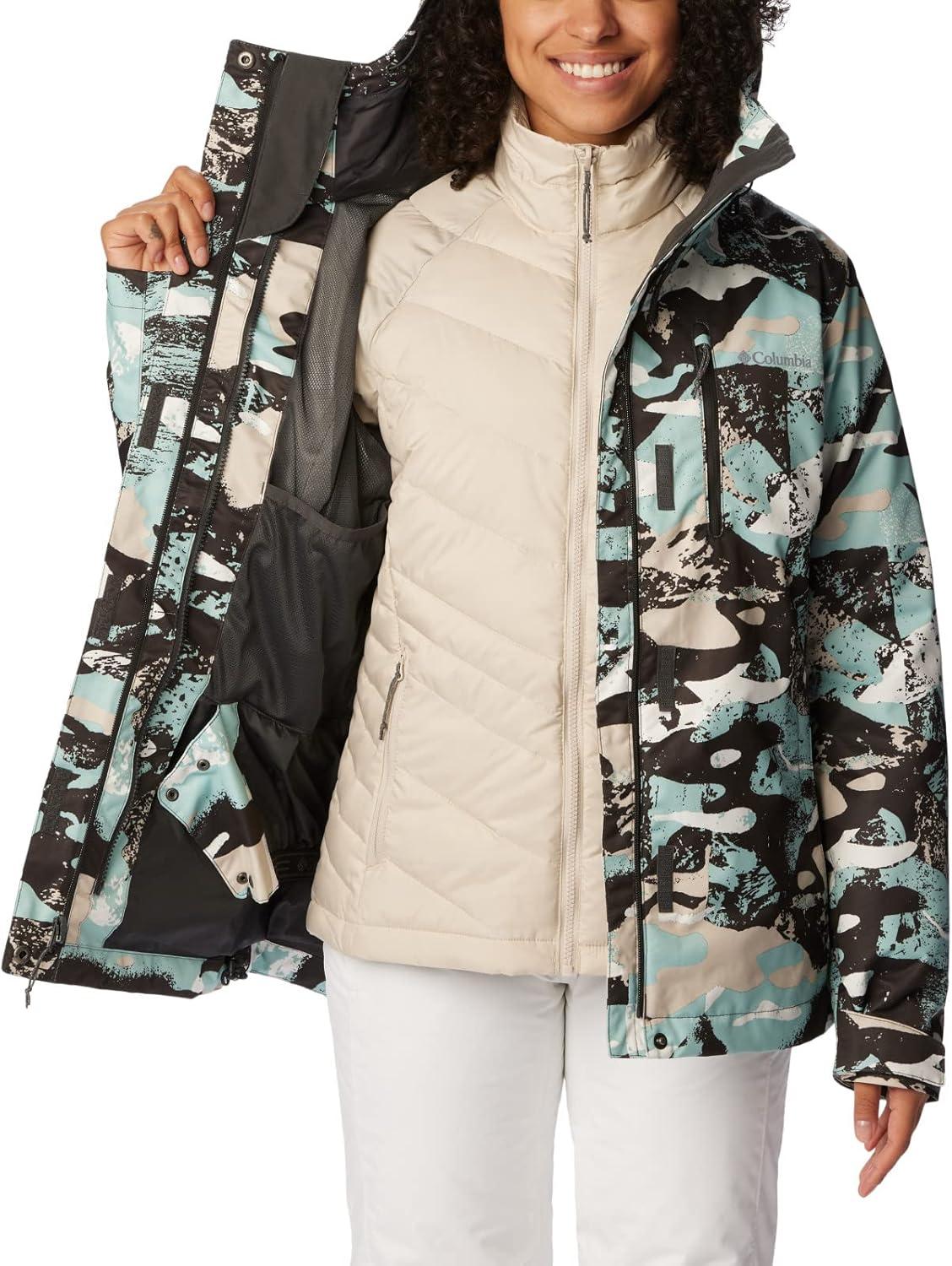 imageColumbia Womens Whirlibird IV Interchange Winter Jacket Waterproof ampamp BreathableShark Geoglacial Print