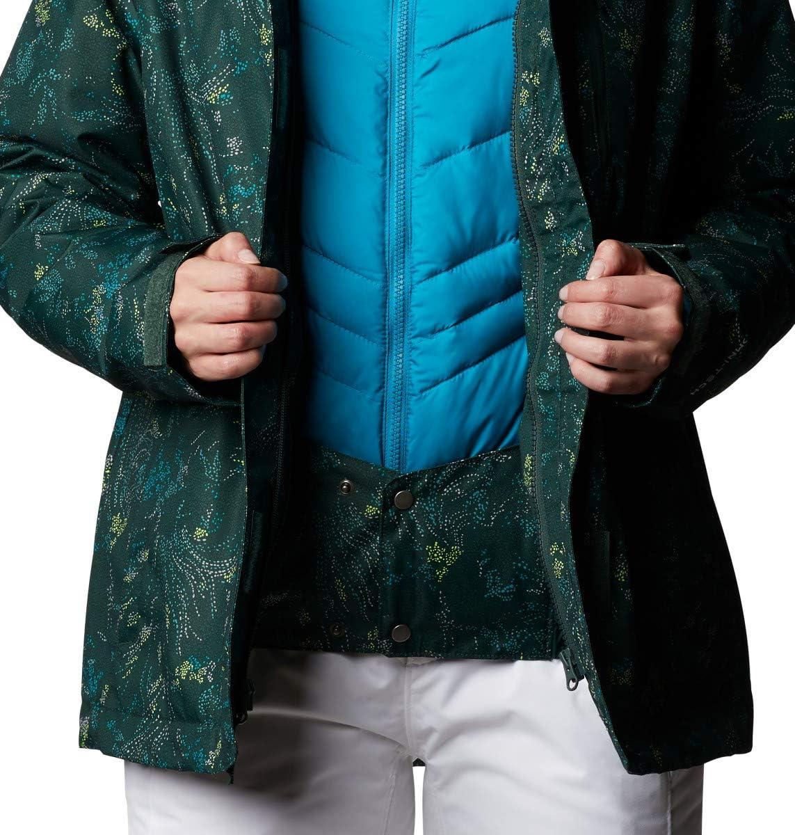 imageColumbia Womens Whirlibird IV Interchange Winter Jacket Waterproof ampamp BreathableSpruce Dotty Floral Print