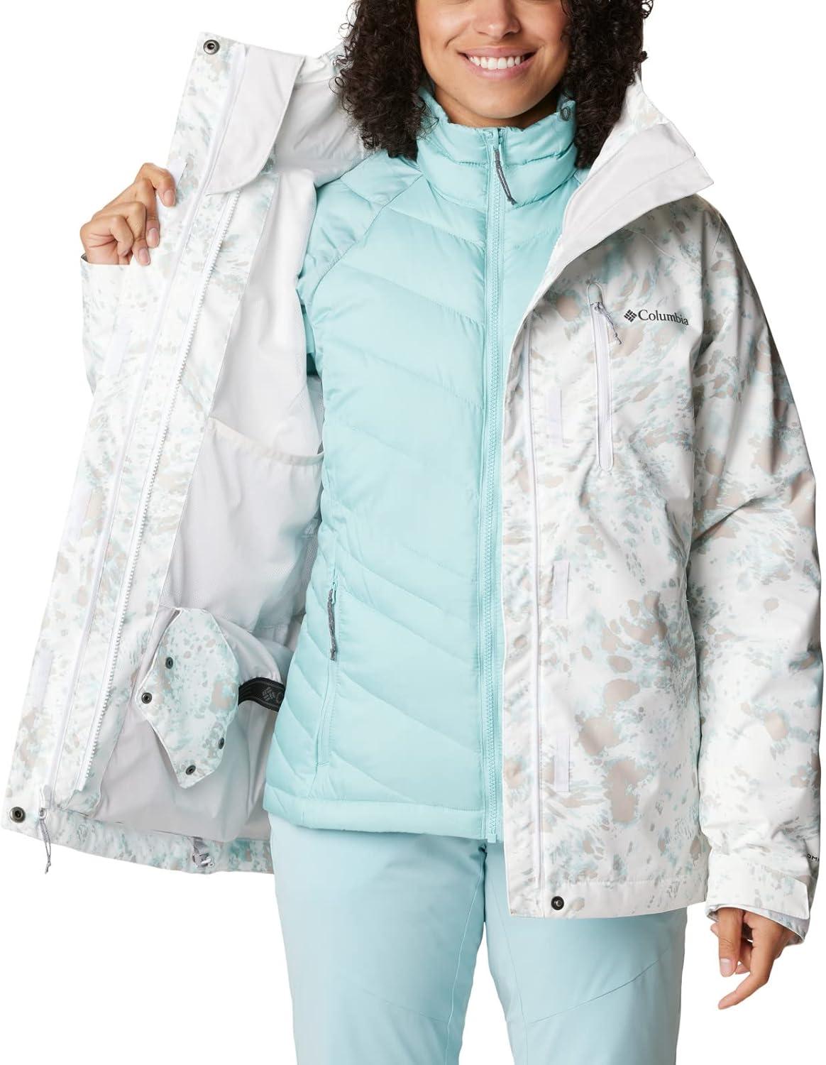 imageColumbia Womens Whirlibird IV Interchange Winter Jacket Waterproof ampamp BreathableWhite Flurries Print