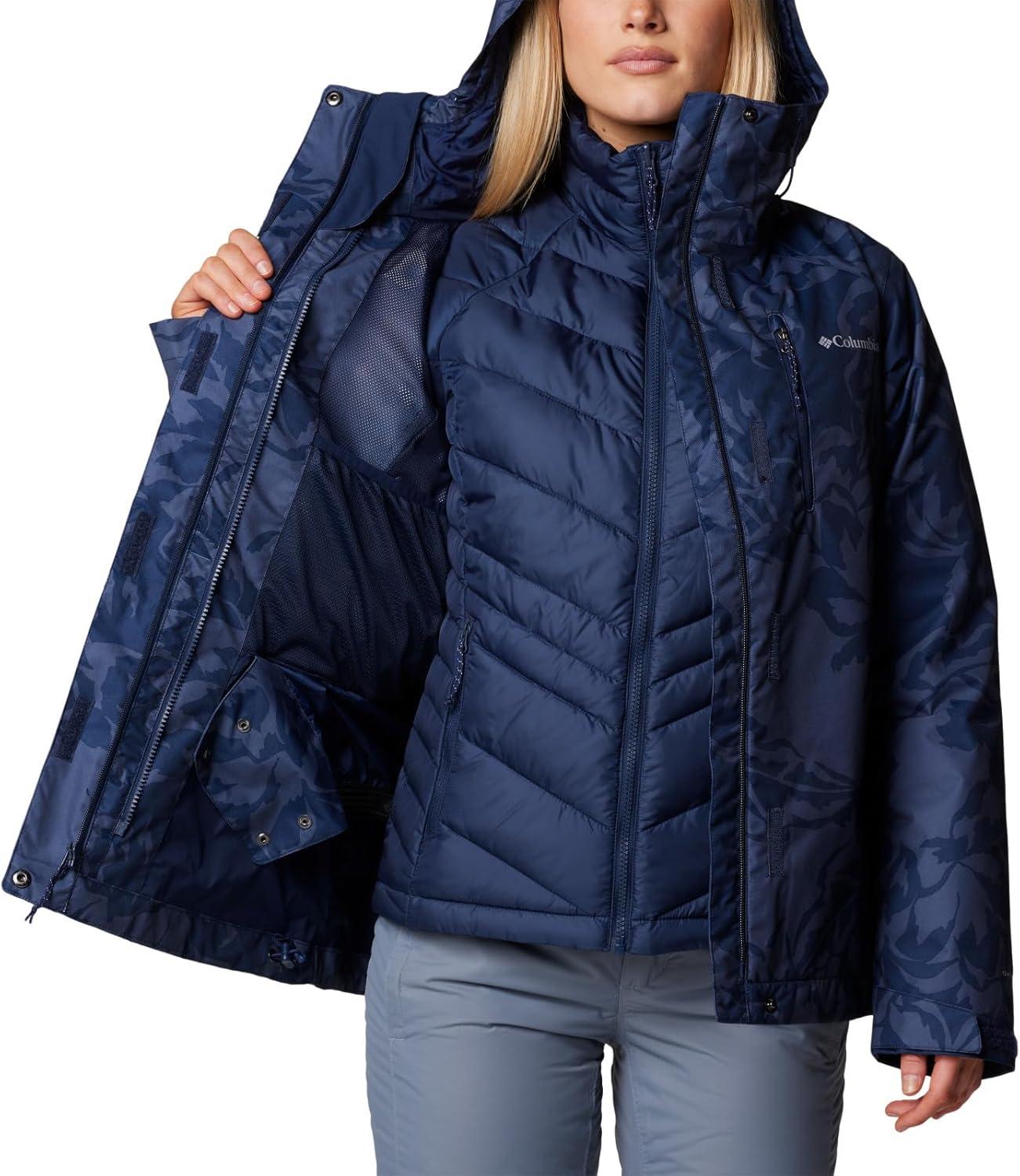 imageColumbia Womens Whirlibird V Printed Interchange JacketCollegiate Navy Leafall Print