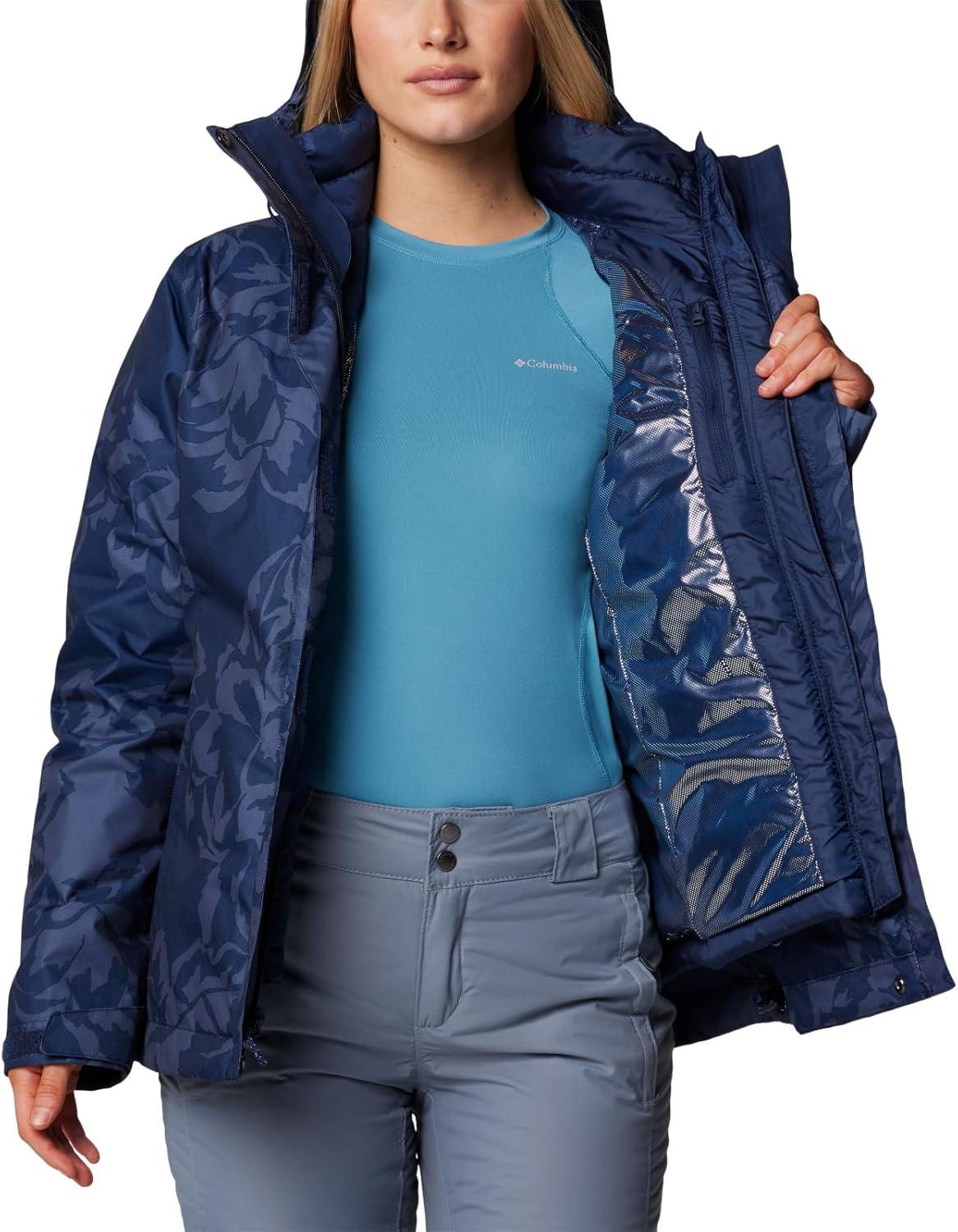 imageColumbia Womens Whirlibird V Printed Interchange JacketCollegiate Navy Leafall Print