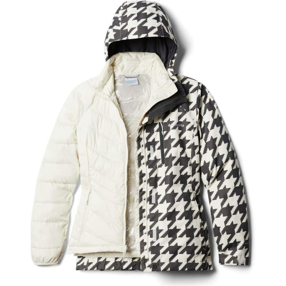 imageColumbia Womens Whirlibird IV Interchange Winter Jacket Waterproof ampamp BreathableChalk Houndstooth Print