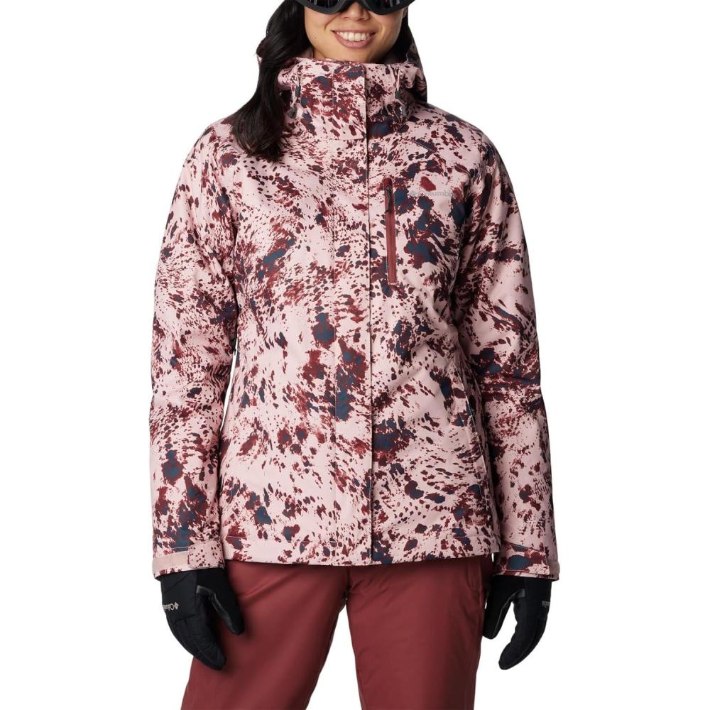 imageColumbia Womens Whirlibird IV Interchange Winter Jacket Waterproof ampamp BreathableDusty Pink Flurries Print
