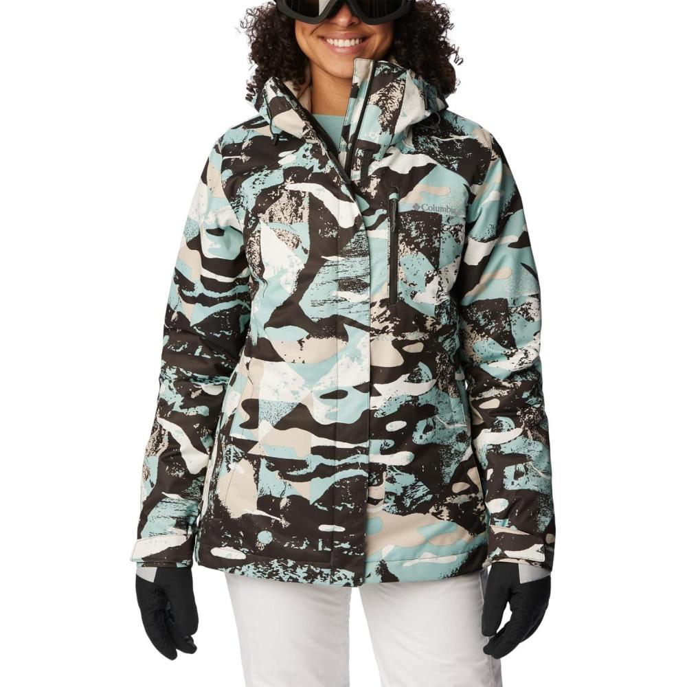 imageColumbia Womens Whirlibird IV Interchange Winter Jacket Waterproof ampamp BreathableShark Geoglacial Print
