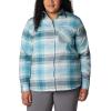imageColumbia Womens Calico Basin Flannel Long Sleeve ShirtAqua Haze Dimensional Buffalo