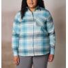 imageColumbia Womens Calico Basin Flannel Long Sleeve ShirtAqua Haze Dimensional Buffalo