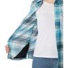 imageColumbia Womens Calico Basin Flannel Long Sleeve ShirtAqua Haze Dimensional Buffalo