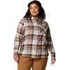 imageColumbia Womens Calico Basin Flannel Long Sleeve ShirtCamel Brown Multiplaid